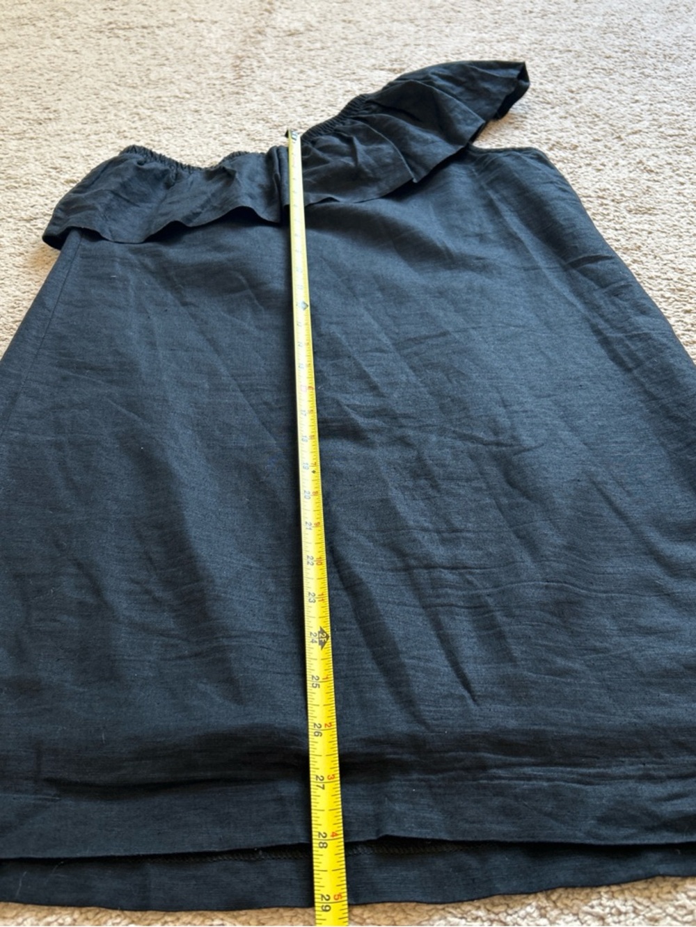 J. Crew One-Shoulder Linen Ruffle Dress - Picture 6 of 7